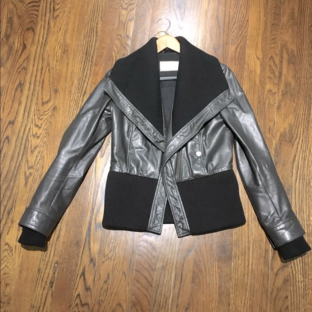 William Rast Black Leather Jacket
